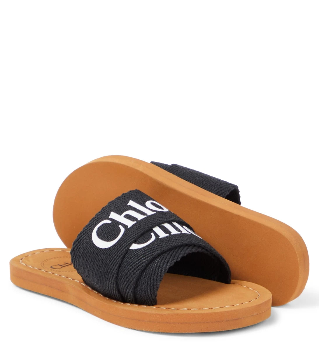 Chloé Kids - Su mavisi logolu sandalet
