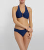 Heidi Klein Navy Textured Halterneck Bikini Top