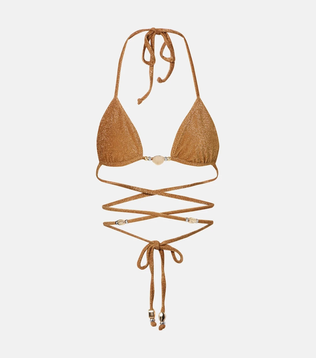 Same - Shell embellished bikini top