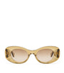 LOEWE Green Bevelled Oval Sunglasses