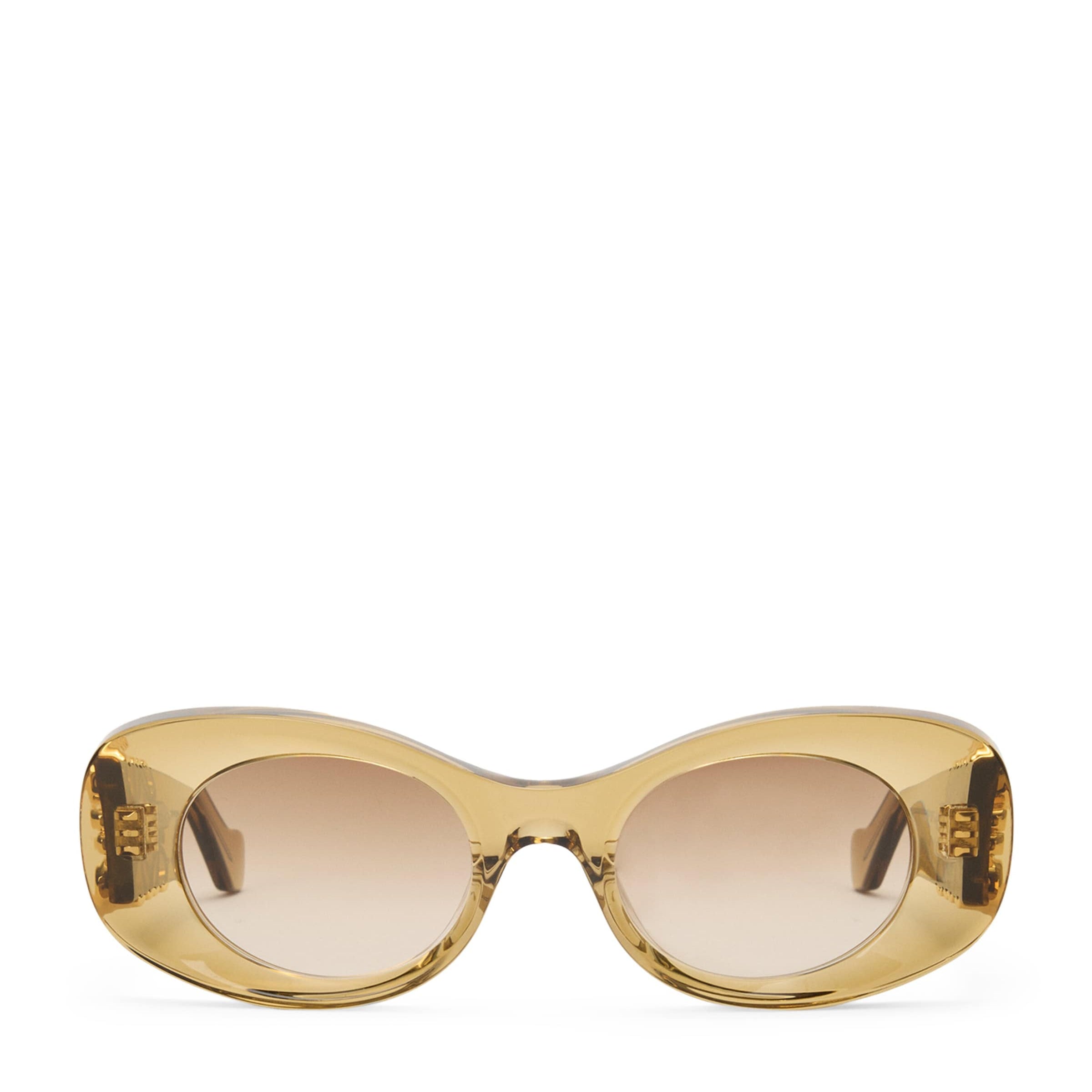 LOEWE Green Bevelled Oval Sunglasses