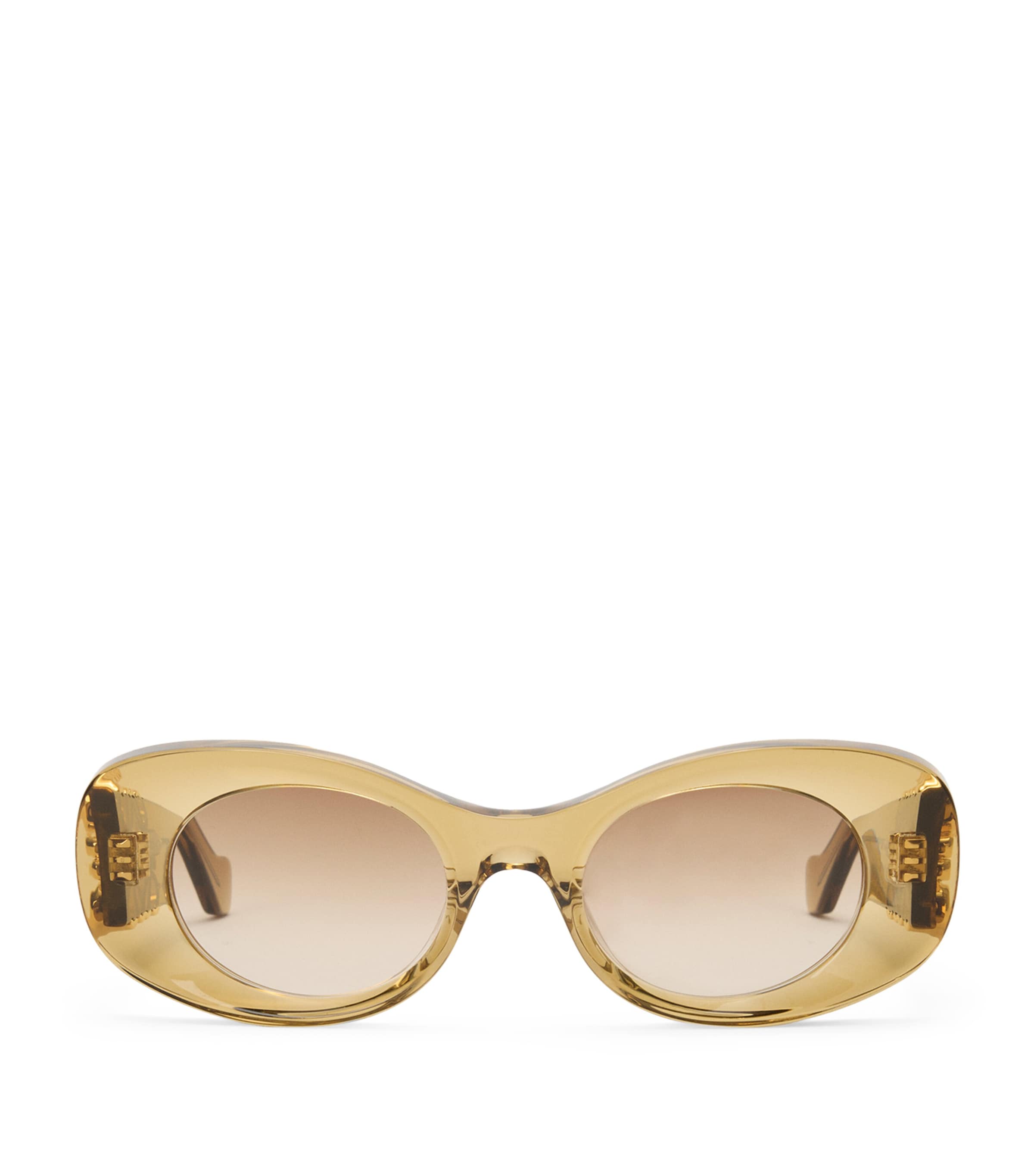 LOEWE Green Bevelled Oval Sunglasses