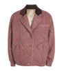 Blazé Milano Pink Virgin Wool Cleo Bomber Jacket