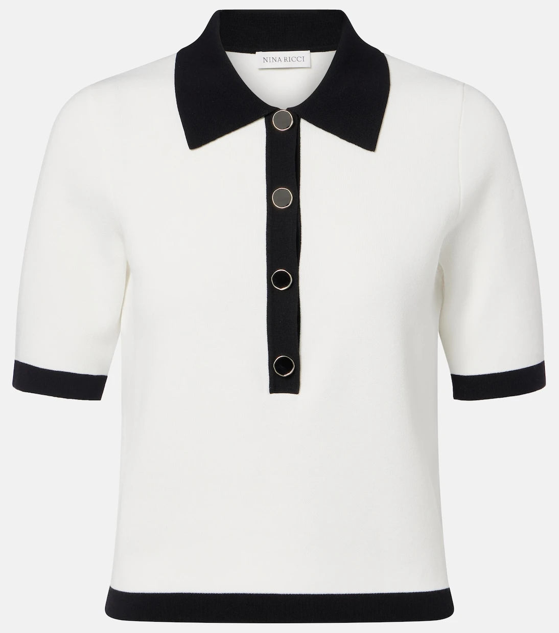 Nina Ricci - Ribbed-knit polo shirt