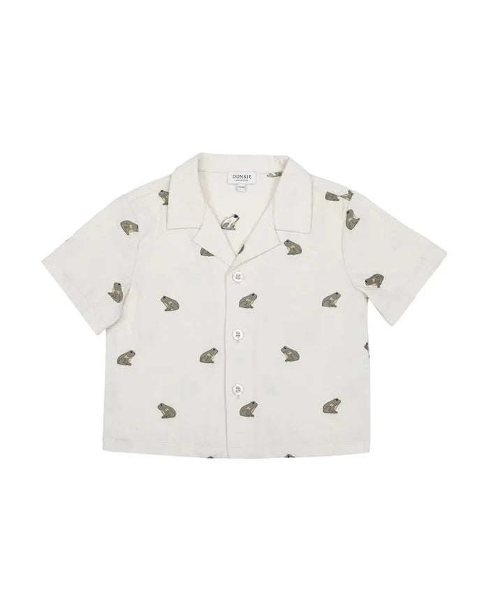 Keten Çocuk Gömleği Donsje Deccie Shirt Frogs