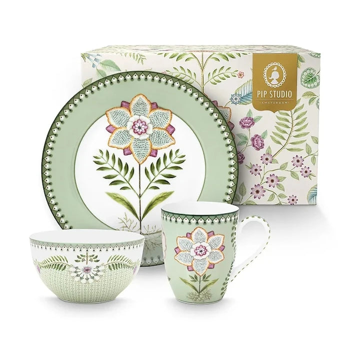 Комплект за закуска Pip Studio Lily&Lotus 350 ml (3 броя)