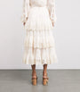 Zimmermann White Broderie Anglaise Lucky Midi Skirt