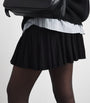 Black Velvet Ruffled Mini Skirt