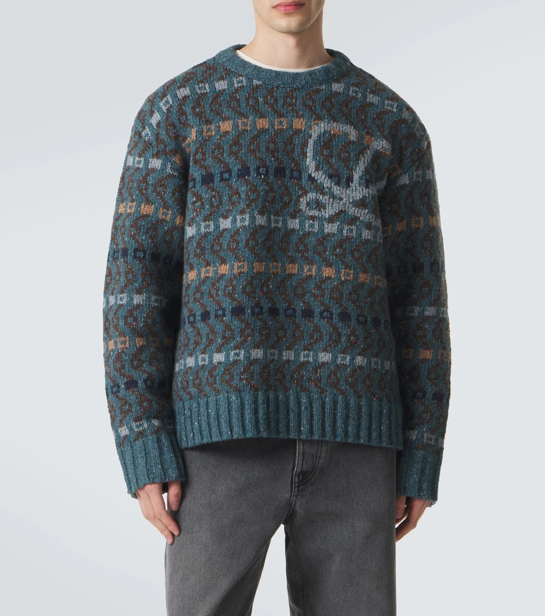 Loewe - Logo intarsia wool-blend sweater