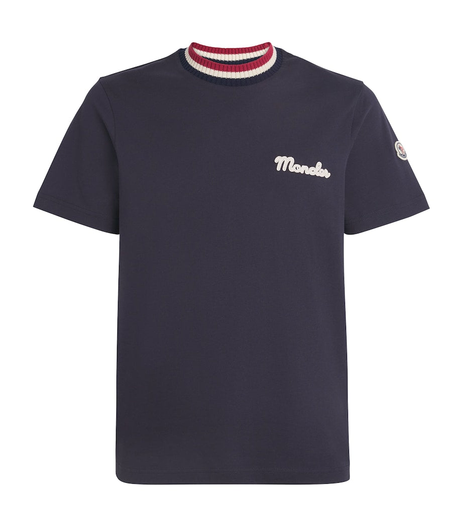 Cotton Logo Embroidered T-Shirt