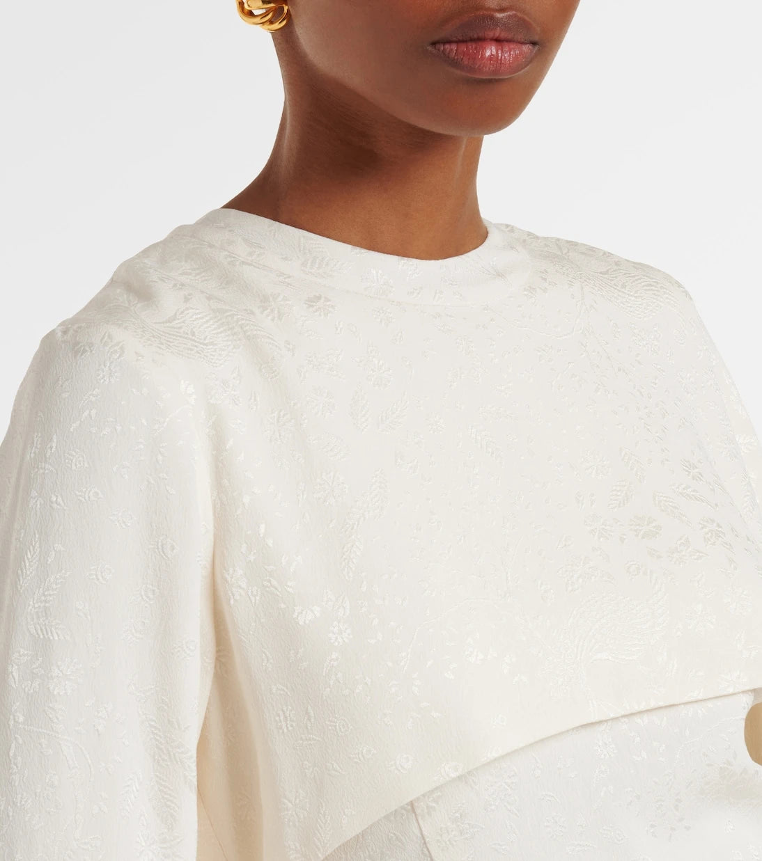 Markarian - Felice caped jacquard midi dress