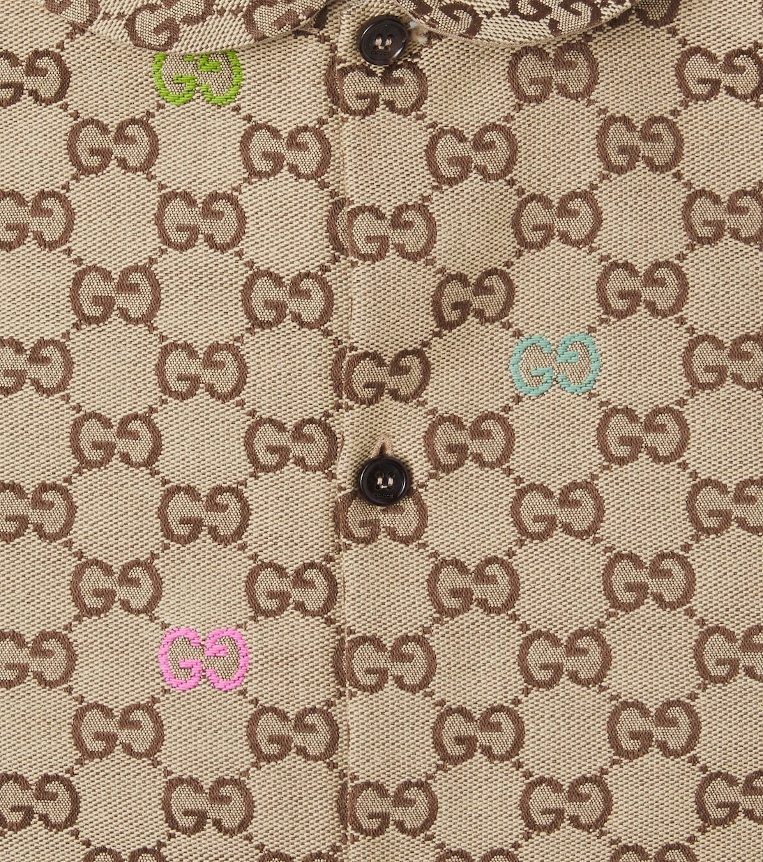 Gucci Kids - فستان من مزيج القطن GG
