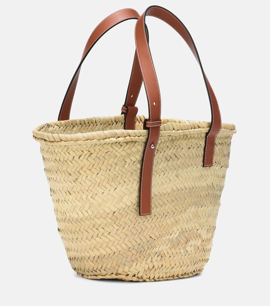 Loewe - Medium leather-trimmed basket tote