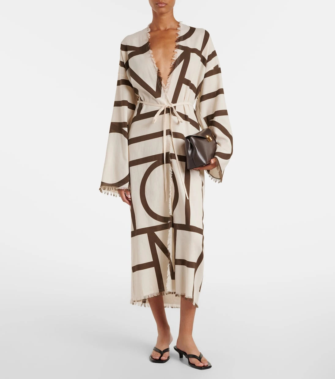 Toteme - Monogram cotton beach cover-up
