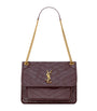 Saint Laurent Burgundy Medium Leather Niki Shoulder Bag
