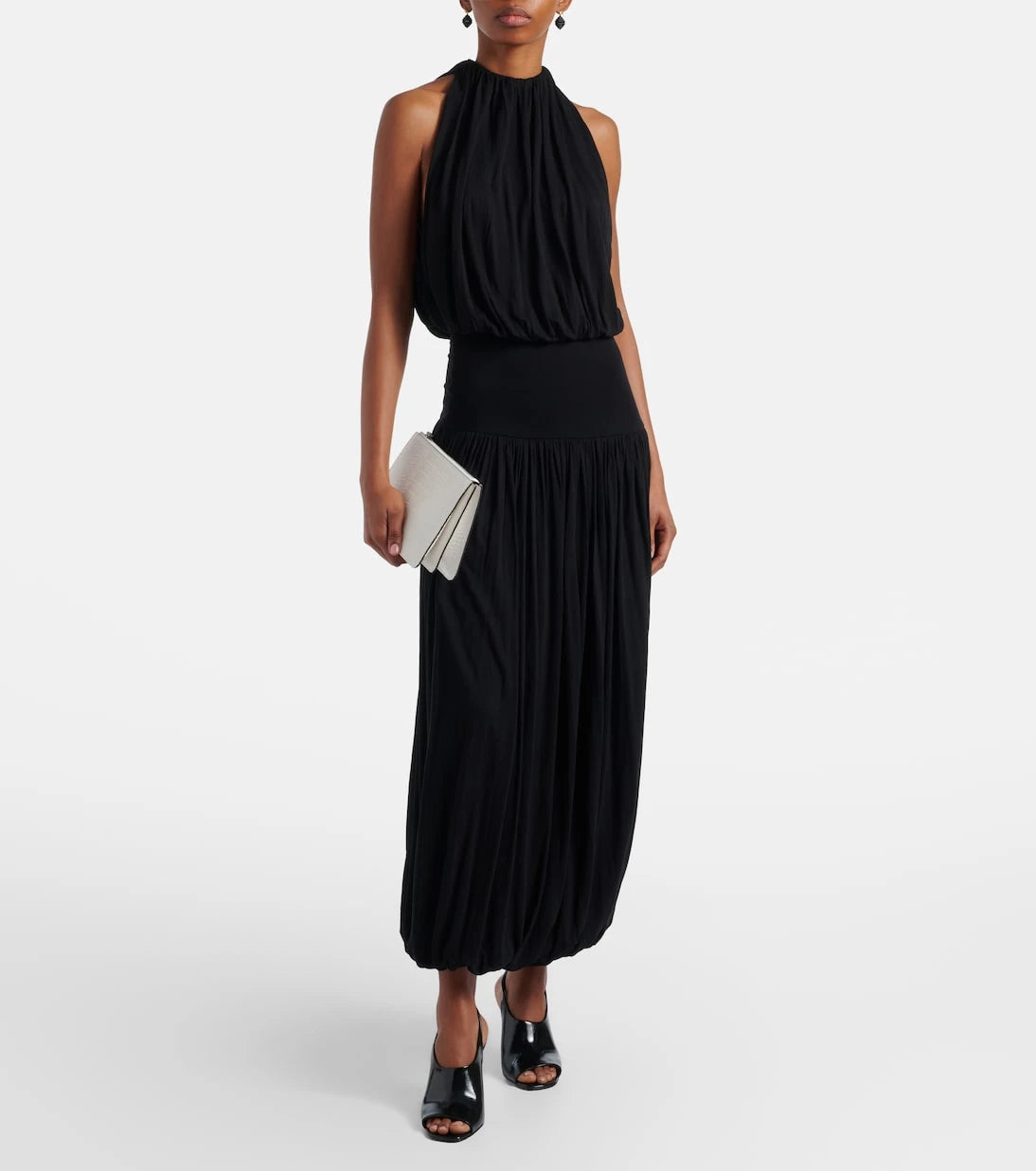 Toteme - Threefold croc-effect leather clutch