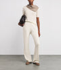 Soft Goat White Cashmere Short-Sleeve Sweater