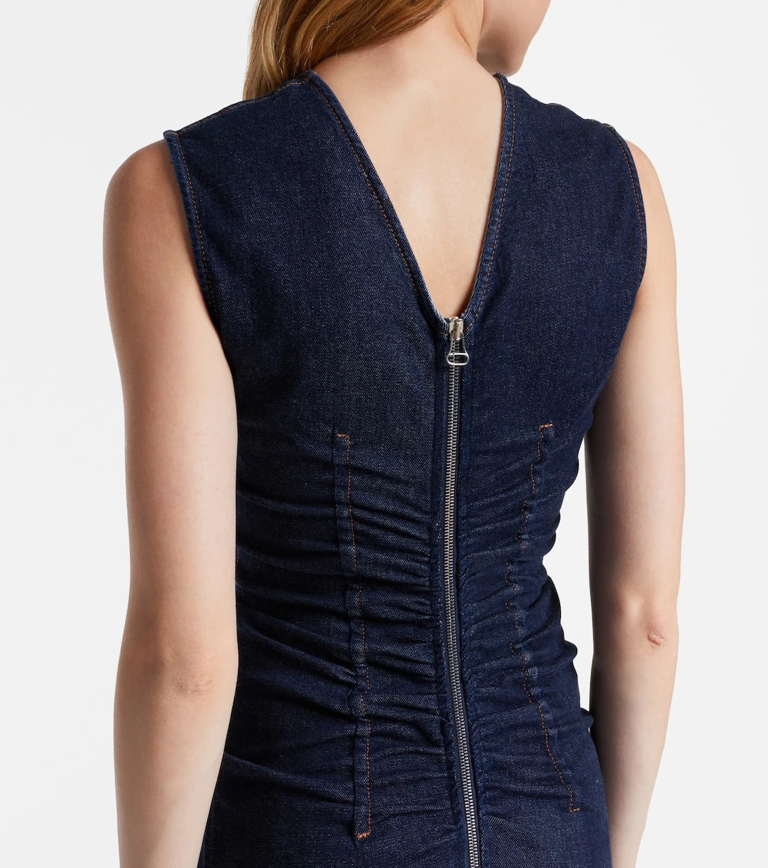 Sportmax - Voto ruched denim midi dress