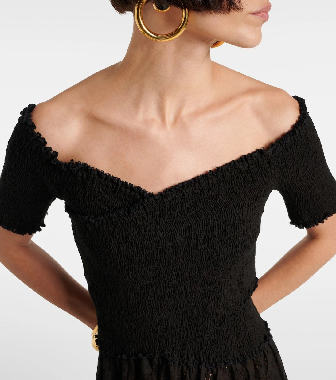 Poupette St Barth - Soledad smocked cotton midi dress