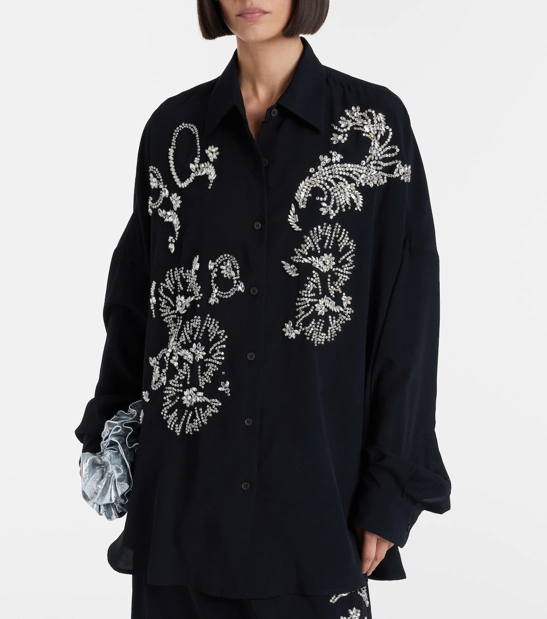 Dries Van Noten - Oversized embellished shirt