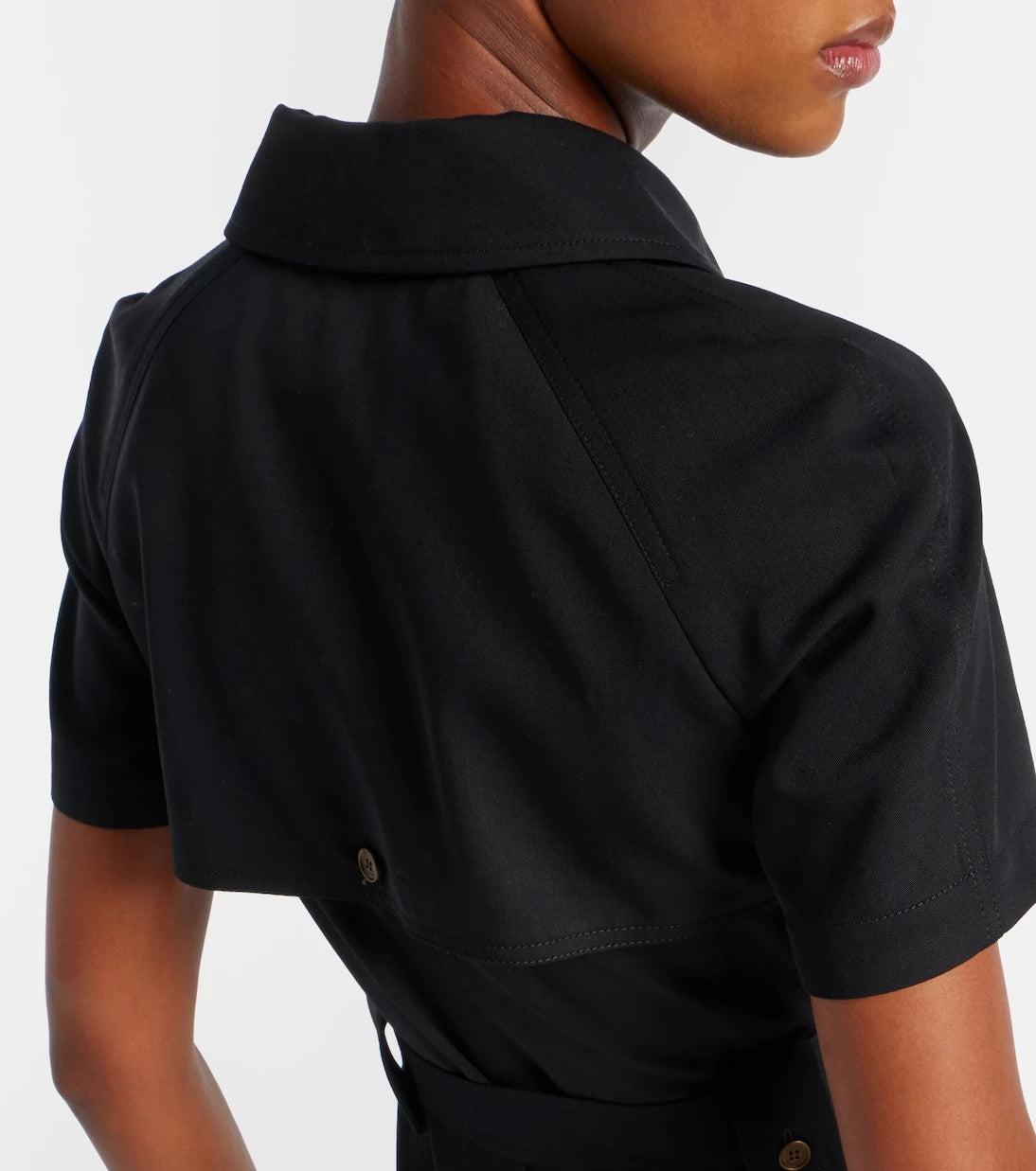 Burberry - Belted wool shirt dress