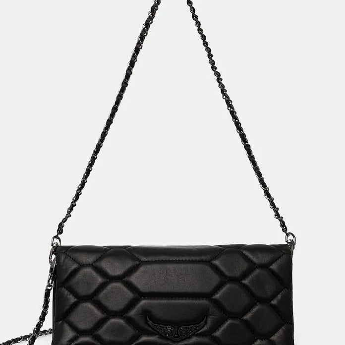 Кожена чанта ZADIG&VOLTAIRE ROCK XL MAT SCALE