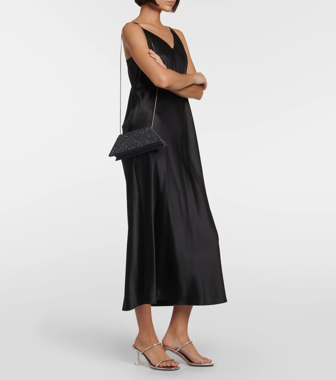 Amina Muaddi - Superamini Yigit denim clutch