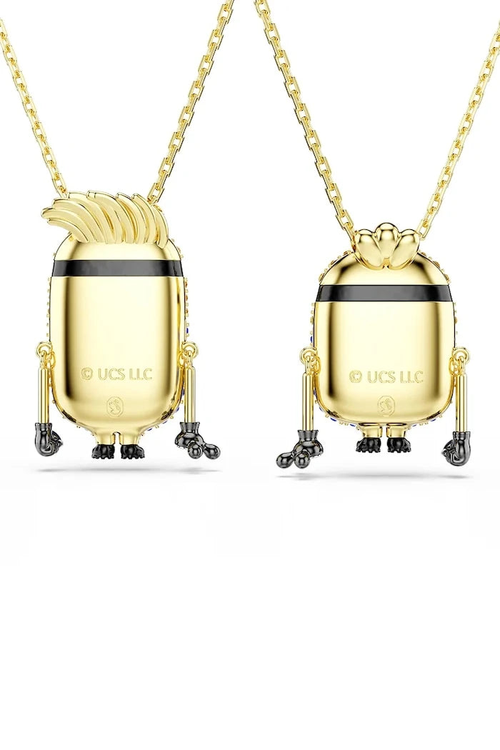 Swarovski kadın altın kaplama zirkonlu kolye MINIONS