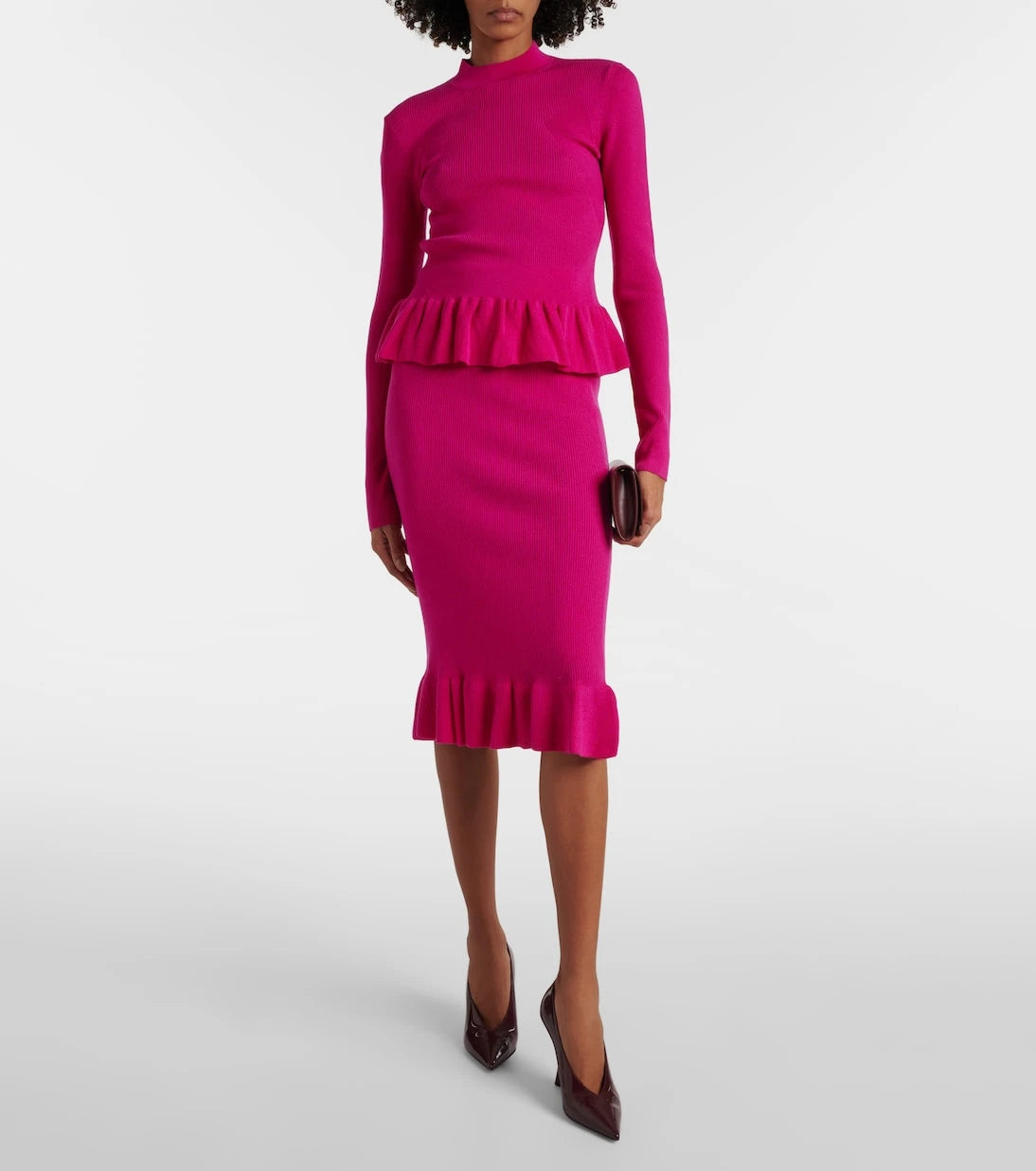 Nina Ricci - Ruffled wool-blend sweater