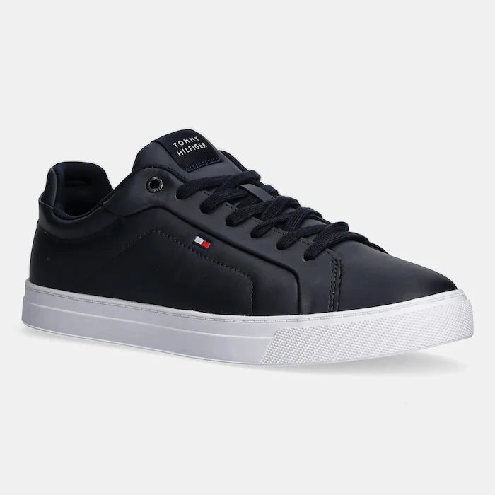 Кожени маратонки Tommy Hilfiger ICON COURT LTH FLAG ESS