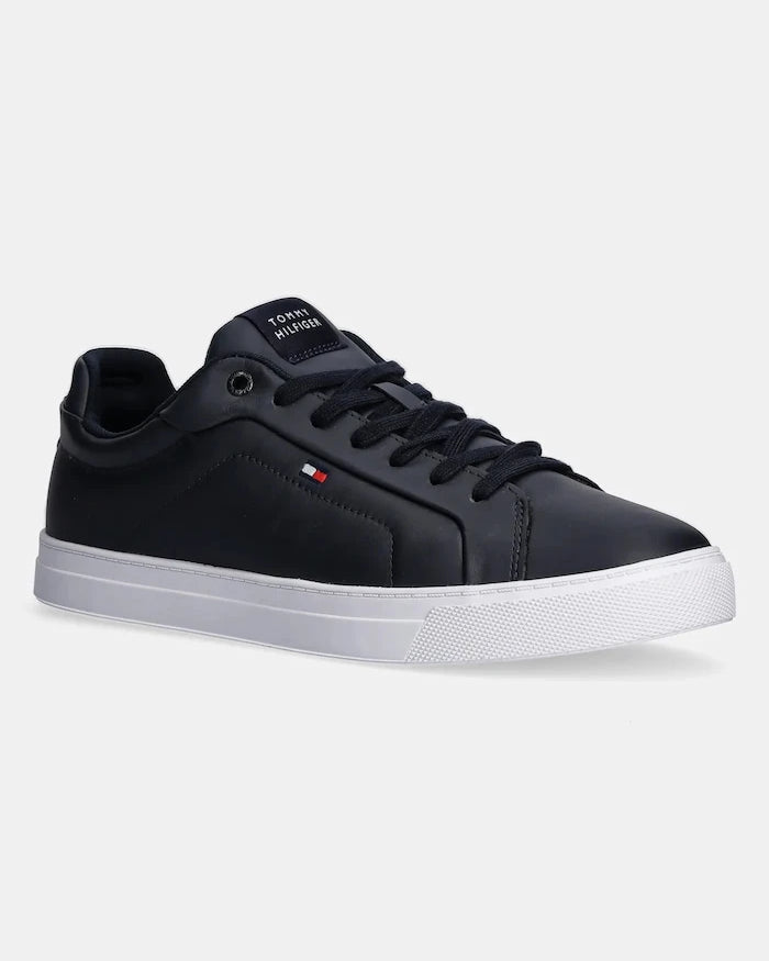 Кожени маратонки Tommy Hilfiger ICON COURT LTH FLAG ESS