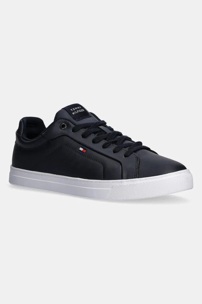 Кожени маратонки Tommy Hilfiger ICON COURT LTH FLAG ESS