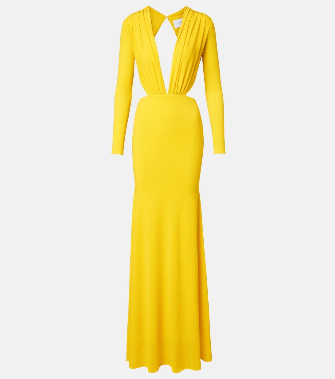 Alex Perry - Ruched open-back crêpe jersey gown