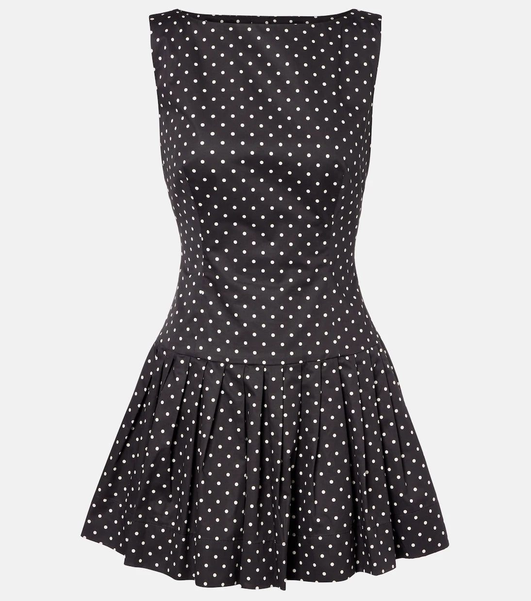 Same - Polka-dot cotton poplin minidress