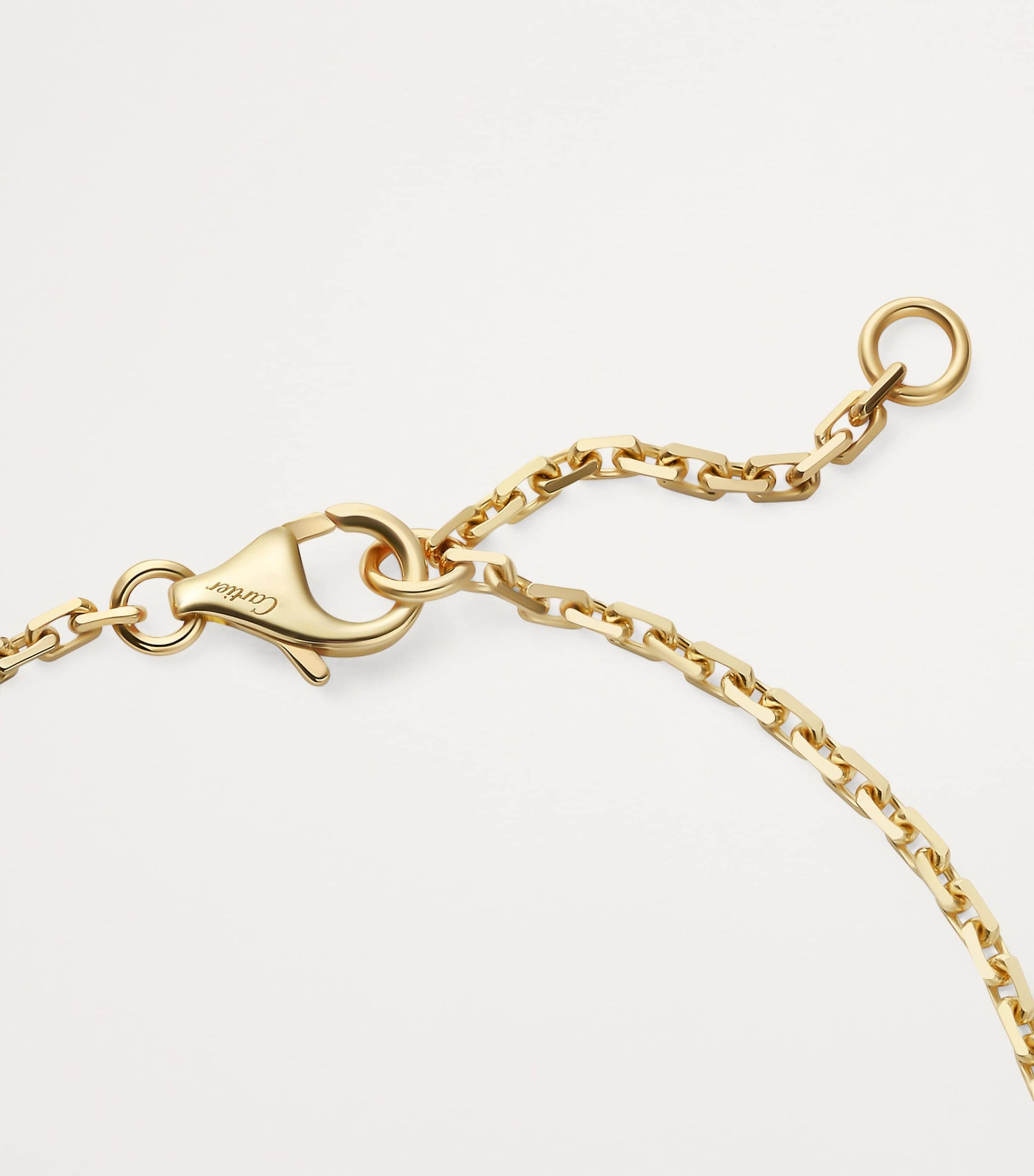 Yellow Gold and Diamond LOVE Chain Bracelet