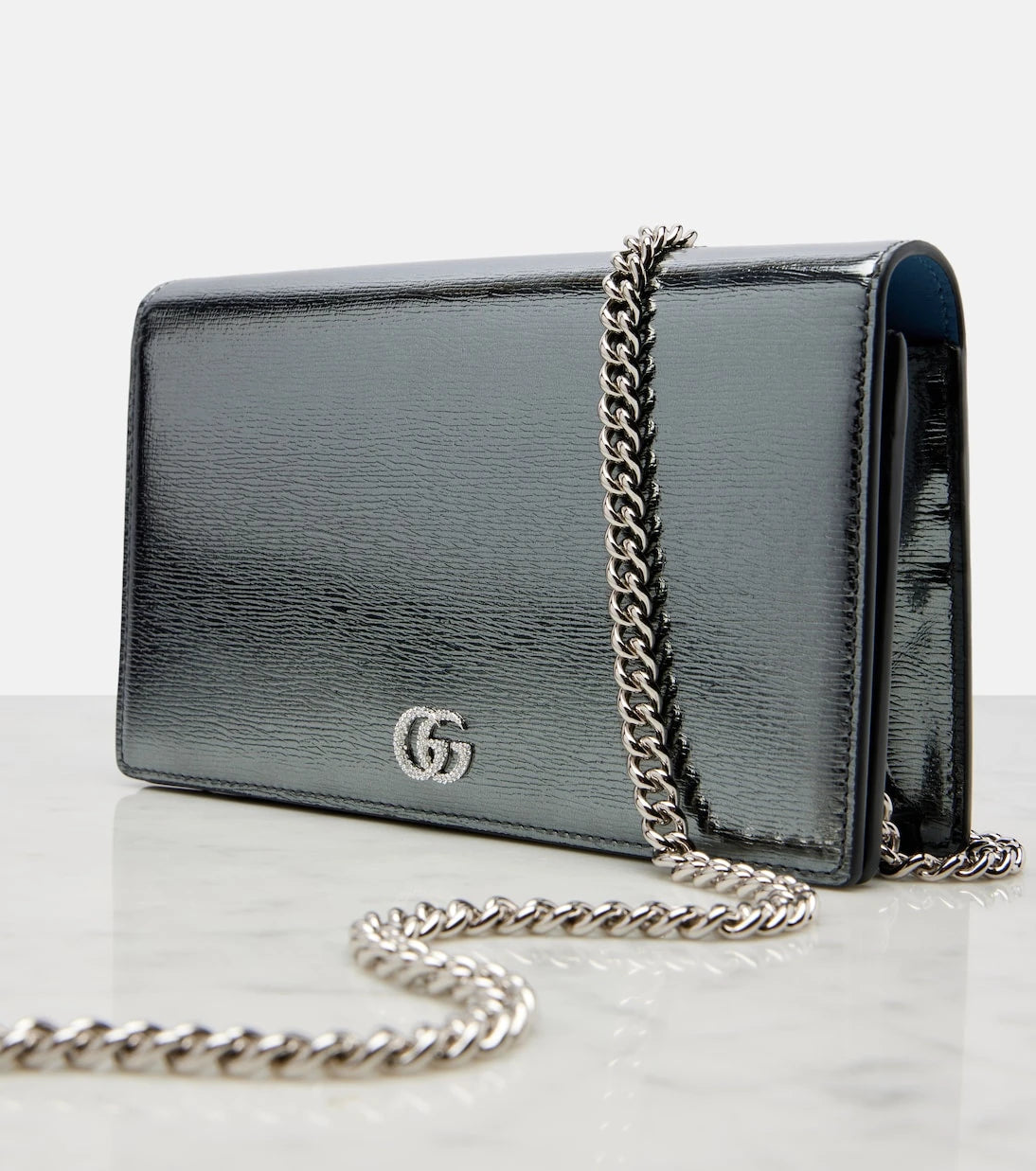 Gucci - GG Marmont leather wallet on chain