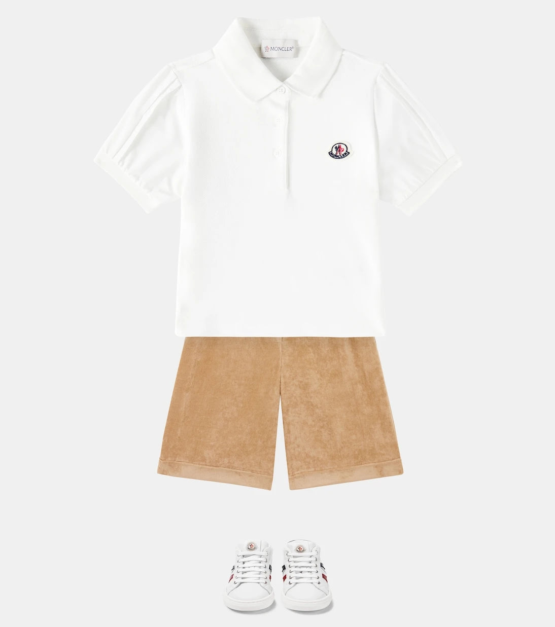 Moncler Enfant - Logo corduroy shorts