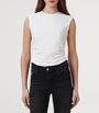 White Cotton-Modal West Tank