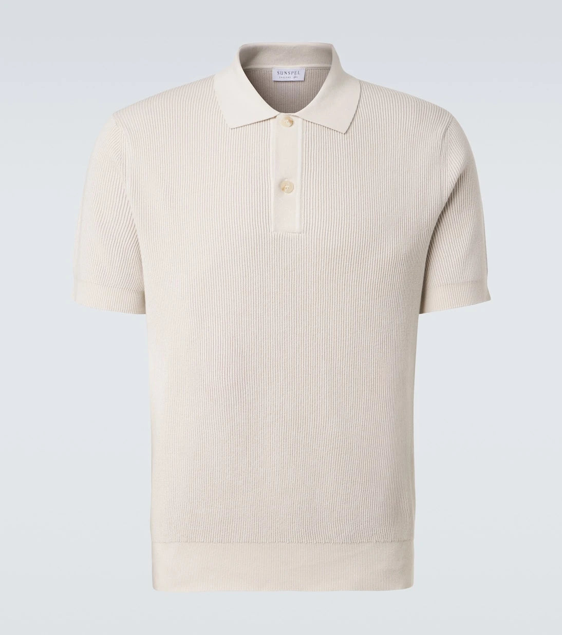 Sunspel - Ribbed-knit cotton polo shirt
