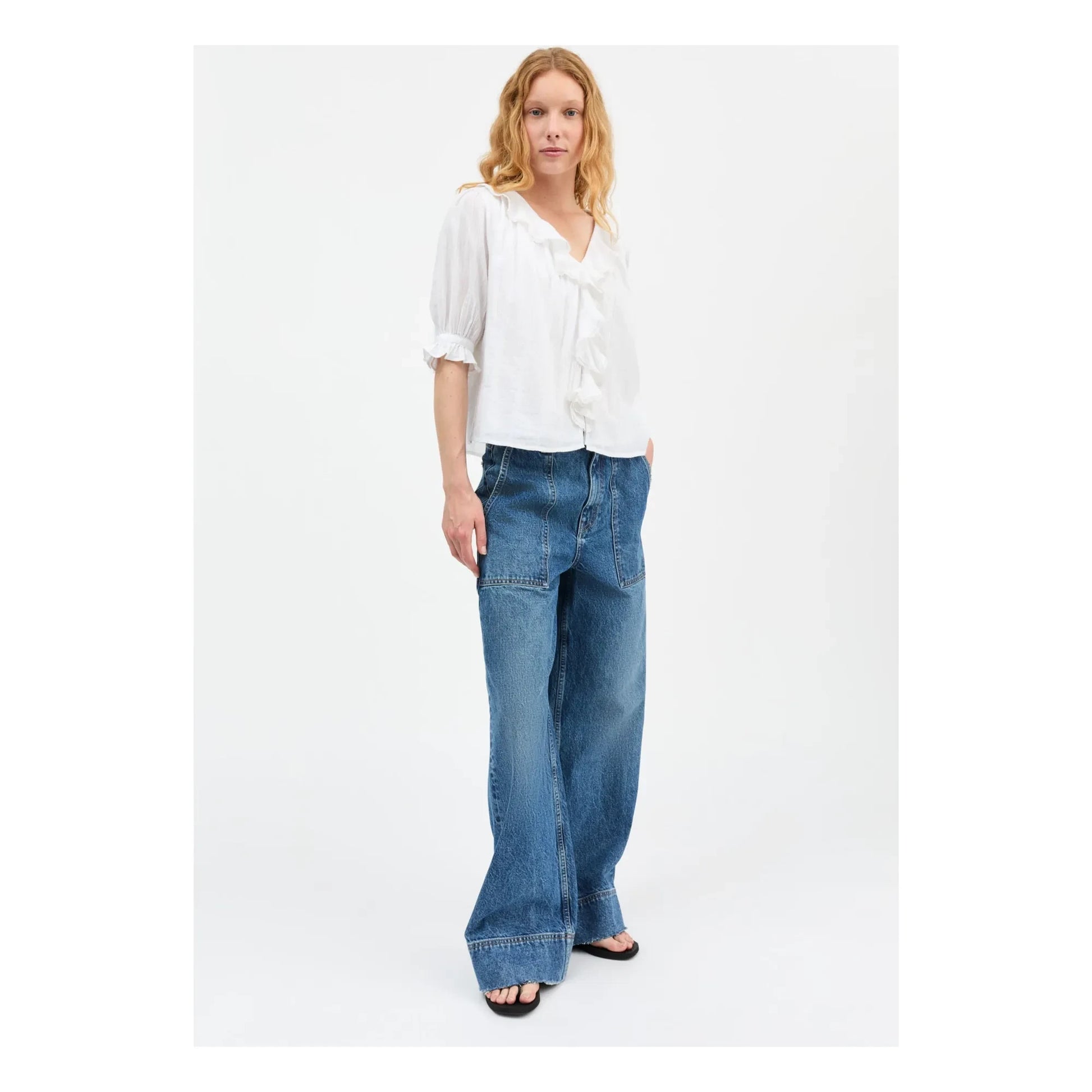 Skall Studio - Clea Cotton blouse | White