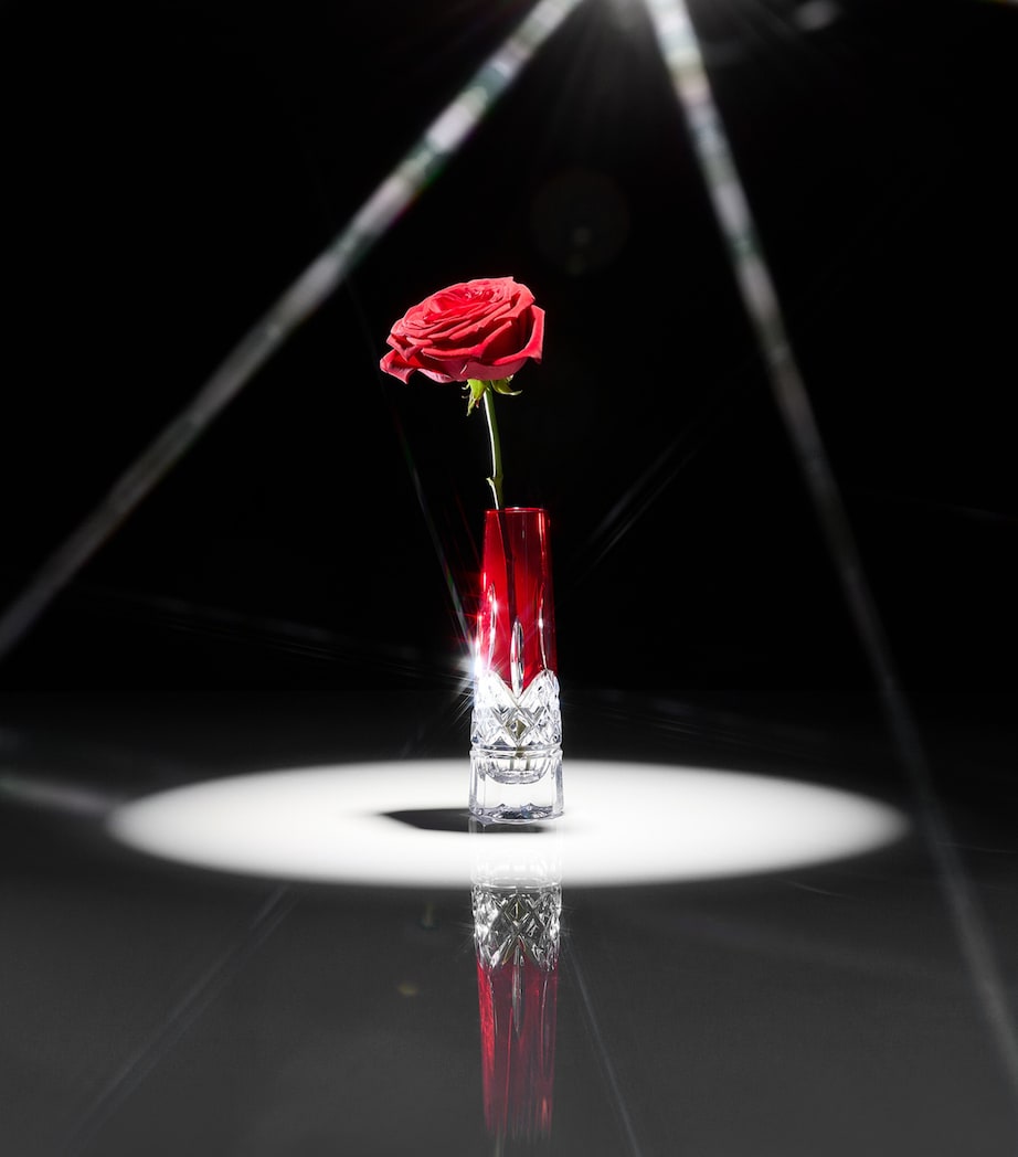 Crystal Lismore Red Bud Vase (18cm)