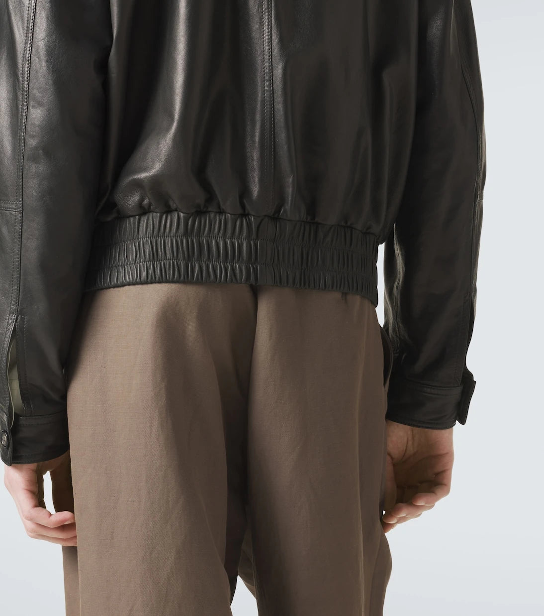 Giorgio Armani - Archivio leather bomber jacket