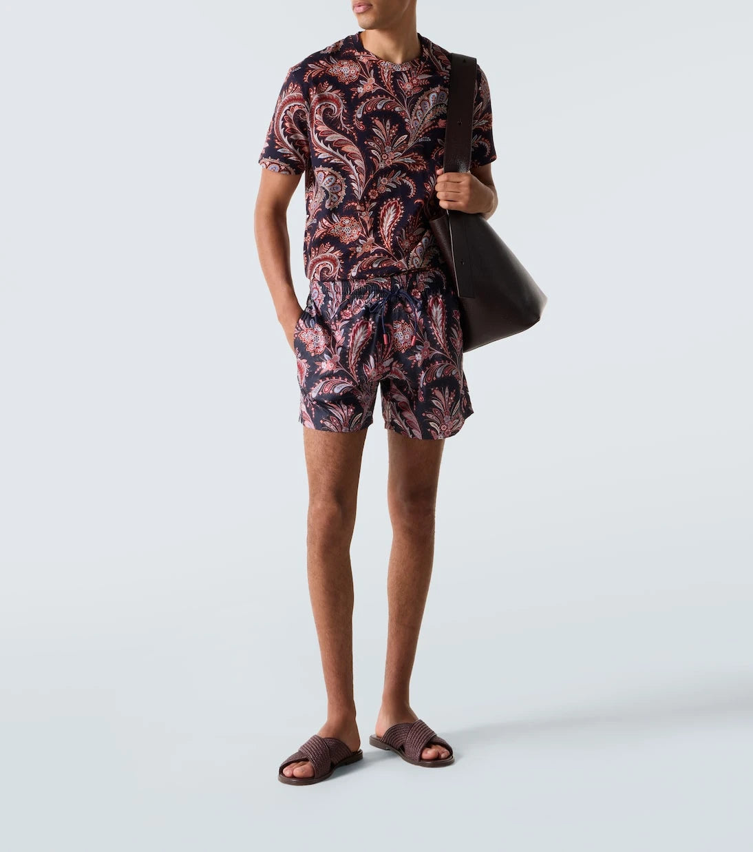 Etro - تي شيرت بيزلي من قطن الجيرسيه
