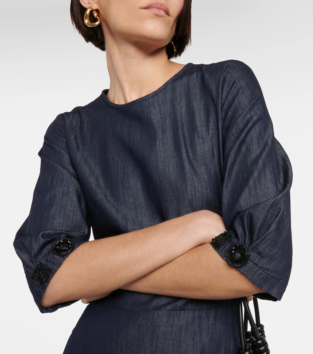 'S Max Mara - فستان فاليري متوسط الطول من الدنيم