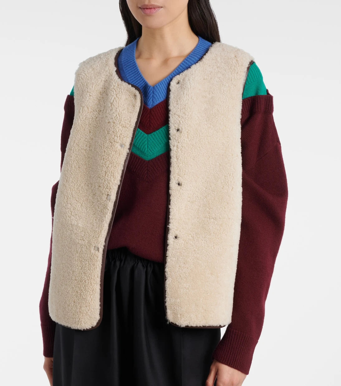 Loewe - Shearling-trimmed cotton-blend jacket