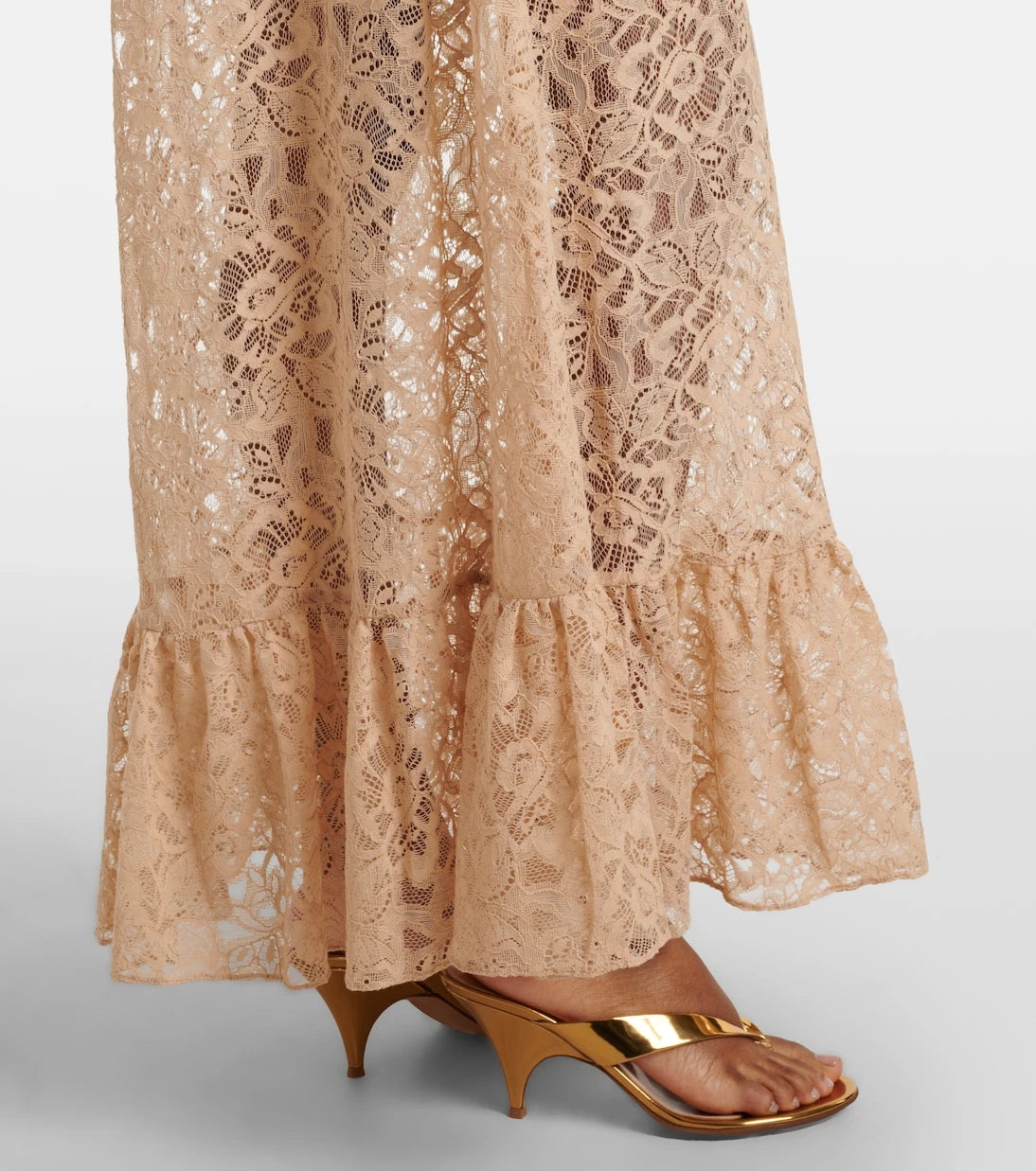 Adriana Degreas - Ruffled lace maxi dress