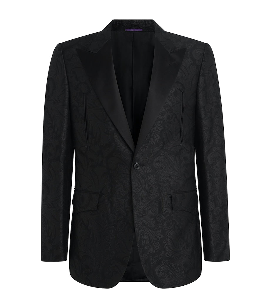 Mulberry Silk-Cotton Paisley Gregory Blazer BLACK