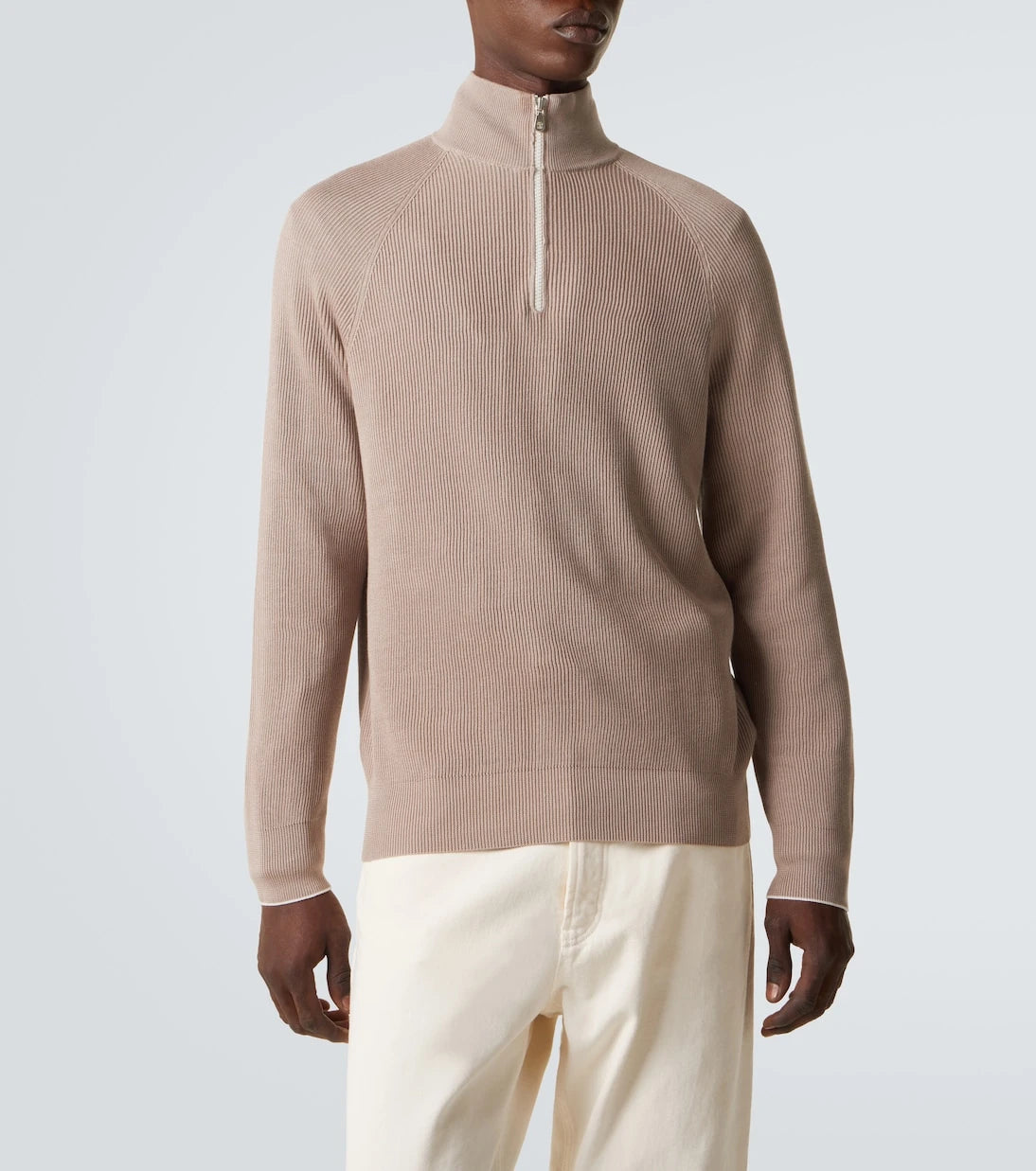 Brunello Cucinelli - Cotton half-zip sweater