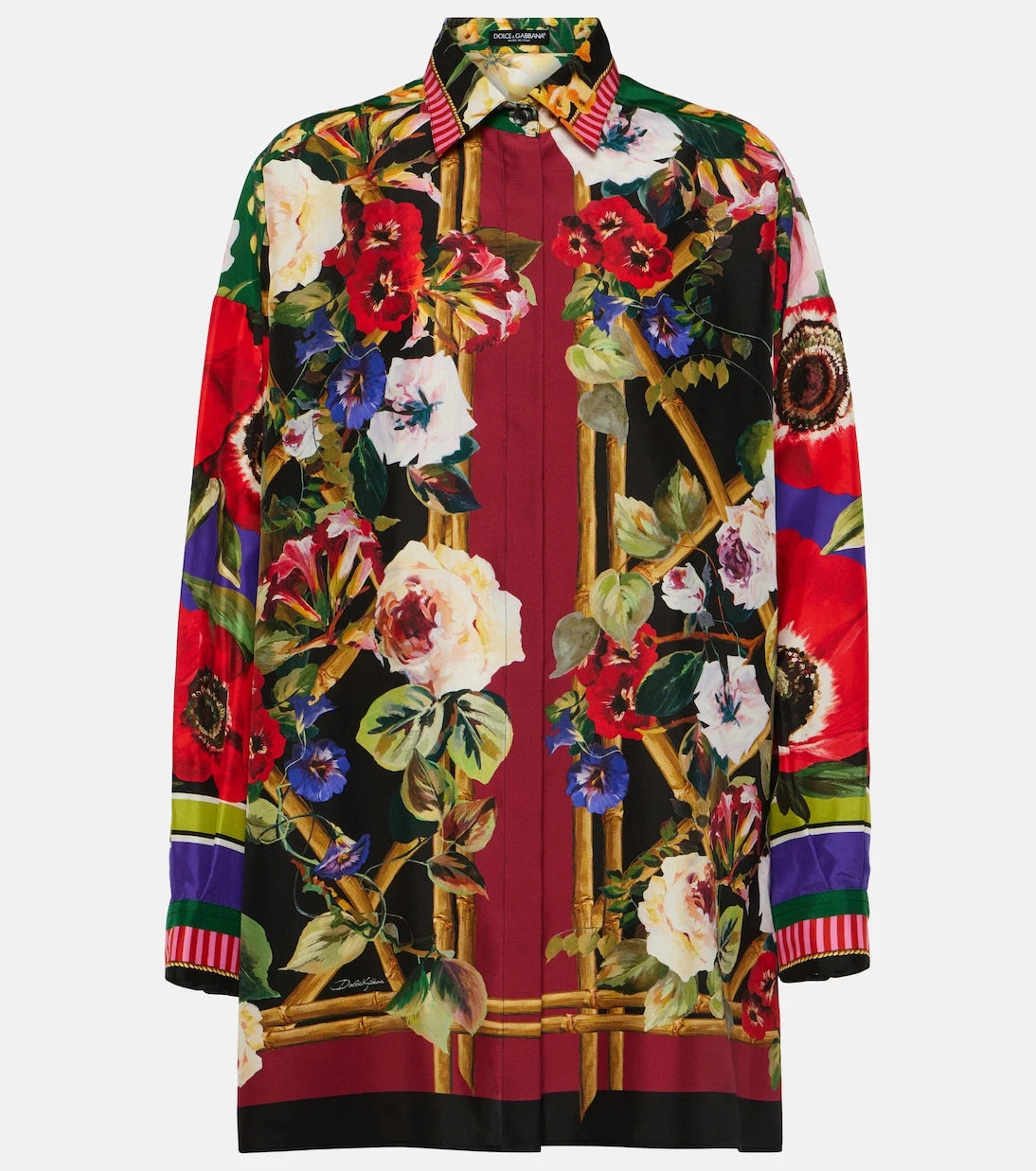 Dolce&Gabbana - فستان قميص حريري