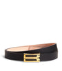 Victoria Beckham Black Leather Frame Belt
